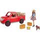 Barbie GFF52 - Spaß auf dem Bauernhof Farmer Truck mit Bäuerin Puppe, Puppen Spielzeug ab 3 Jahren, mehrfarbig