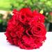 House of Hampton® Artificial Roses & Hydrangeas Floral Arrangement Silk in Red/Pink | 10 H x 8 W x 8 D in | Wayfair