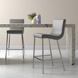 Hokku Designs Angelleah Counter & Bar Stool Leather in Gray | 36.2 H x 16.9 W x 19.7 D in | Wayfair 27432B9FA4C34454B28C783AFF2D5226