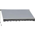 Outsunny - Store banne manuel rétractable aluminium polyester imperméabilisé 3,5L x 2,5l m gris