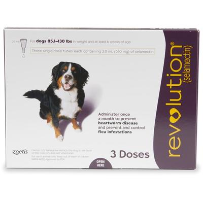 Revolution Topical Solution for Dogs 85-130 lbs, 3 Month Supply, 3 CT