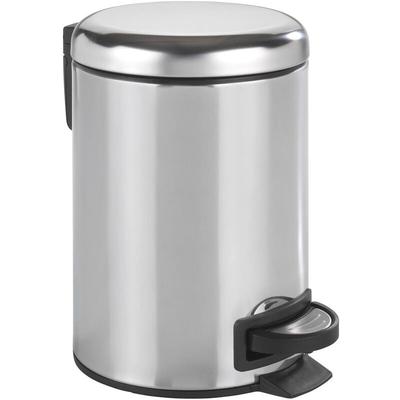 Kosmetik Treteimer Leman Edelstahl Glänzend 3 l, Kosmetikeimer, Mülleimer, Silber glänzend, Image