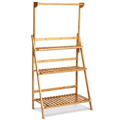 Costway 3 Tiers Bamboo Hanging Folding Plant Shelf...