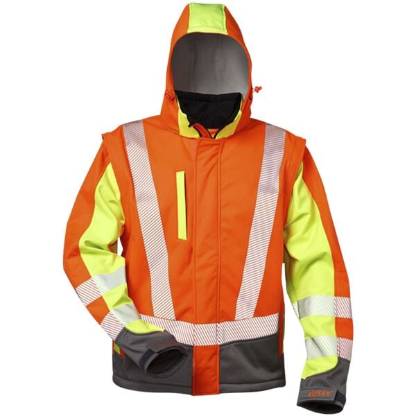 elysee Warnschutz-Softshell-Jacke 3in1 »ATANAS« Größe XL orange