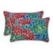 Highland Dunes Earls Indoor/Outdoor Floral Blooms Lumbar Pillow Polyester/Polyfill blend | 11.5 H x 18.5 W x 18.5 D in | Wayfair