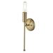 George Oliver Peachey 1 - Light Dimmable Aged Brass Flush Mount Metal | 15 H x 5 W x 4 D in | Wayfair 5BD2F93DEAB745FA97918F34B75DB2DE