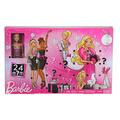 Barbie GFF61 - Glitzer-Fashion Adventskalender mit Puppe und Zubehör, Puppen Spielzeug und Adventskalender Mädchen ab 3 Jahren