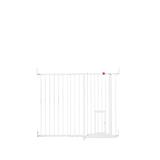 Extra Tall Maxi Gate with Pet Door, 59" L X 2" W X 38" H, Large, White