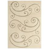 Jubilant Sprout Scrolling Vine 5x8 Shag Area Rug - East End Imports R-1148A-58