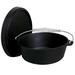 King Kooker Seasoned Cast Iron Round Dutch Oven Cast Iron in Black/Gray | 6.125 H x 15.25 W in | Wayfair CI12S