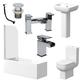 Affine Complete Bathroom Suite 1700mm Bath Single Ended Toilet WC Basin Sink Taps Waste