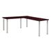 "Kee 60"" L-Desk w/ 42"" Return, Mahogany/Chrome - Regency ML602442MHBPCM"