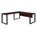 "Structure 60"" x 30"" L-Desk Shell w/ 42"" Return in Mahogany/Black - Regency STLDS603042MHBK"