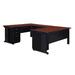 "Fusion 66"" Double Pedestal U-Desk w/ 48"" Bridge in Cherry - Regency MUD663048CH"