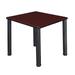 "Kee 30"" Square Breakroom Table in Mahogany/ Black - Regency TB3030MHBPBK"