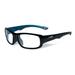 Wiley X Youth Force Gamer SunglassesGloss Black/Metallic BlueClear Lens YFGAM02