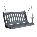 Red Barrel Studio® Spengler Traditional English Porch Swing Plastic in Gray | 27 H x 52 W x 17 D in | Wayfair 33BD82A4EFBA47ABA5122B51F15E4AB0