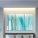 Ebern Designs A Premium 'Coastal Abstract I' Print Multi-Piece Image on Canvas Metal in Blue/Green | 40 H x 60 W x 1.5 D in | Wayfair