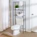 Rebrilliant Steel Bath Space Saver Shelving Unit 25" x 62" Over The Toilet in Gray | 62 H x 25 W x 10 D in | Wayfair