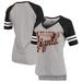 Women's G-III 4Her by Carl Banks Gray/Black San Francisco Giants Goal Line Raglan V-Neck T-Shirt