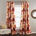 Leah Room Darkening Window Curtain Panels Red/Orange Set 52x108 - Half Moon 16T003854