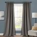 Insulated Back Tab Blackout Window Curtain Panels Dark Gray Set 52X95 - Lush Decor 16T003900