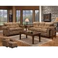 Millwood Pines Charlie 4 Piece Sleeper Living Room Set Cotton/Microfiber/Microsuede in Brown | 37 H x 88 W x 36 D in | Wayfair Living Room Sets