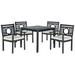 Montclair 5 Pc Dining Set in Dark Slate Grey/Beige - Safavieh PAT6721K