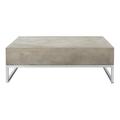 Eartha Indoor/Outdoor Modern Concrete 11.42-Inch H Coffee Table in Dark Grey - Safavieh VNN1017A