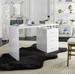 Orrin 3 Drawer Desk in White/Chrome - Safavieh FOX2235A