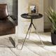 Lark Tri Leg Contemporary Glam Side Table in Matte Black - Safavieh FOX4522A