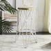 Lorna Gold Leaf Bar Stool in White/Gold - Safavieh FOX3254A