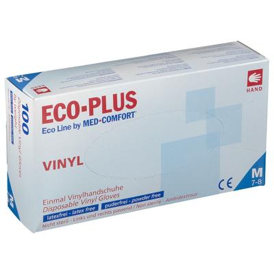 Eco-Plus U.Hands.Vinyl unste.puderfrei M weiß 100 St Handschuhe Image