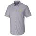 Men's Cutter & Buck Charcoal Iowa Hawkeyes Stretch Oxford Button-Down Short Sleeve Shirt