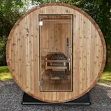 Almost Heaven Saunas Watoga 4 - Person Indoor/Outdoor Traditional Steam Sauna in Cedar, Stainless Steel in Brown | 77 H x 59 W x 72 D in | Wayfair