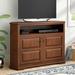 Red Barrel Studio® Wentzel Solid Wood Corner TV Stand for TVs up to 65" Wood in Green | 40.5 H in | Wayfair 90AB4804FEC348E4ACC4D33119B6CA12