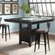 Lark Manor™ Anastin Counter Height Dining Table Wood in Black/Brown | 35.75 H x 51.5 W x 51.5 D in | Wayfair ALCT1952 25470639