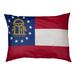 Tucker Murphy Pet™ Burien Georgia Flag Dog Pillow Polyester in Blue/Red/White | 9.5 H x 29.5 W x 19.5 D in | Wayfair