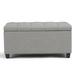 Lark Manor™ Edwinton Upholstered Tufted Storage Ottoman Polyester in Gray | 16.5 H x 33.5 W x 18 D in | Wayfair AXCOT-258-LGL