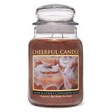 A Cheerful Candle LLC Warm & Gooey Cinnamon Buns Scented Jar Candle Paraffin in Brown | 7 H x 4 W x 4 D in | Wayfair CC84