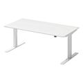 Elektrisch höhenverstellbarer Schreibtisch »Varia« 180 cm T-Fuß weiß, Bisley, 180x125x80 cm