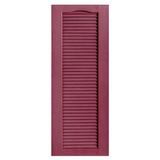 Alpha Shutters Cathedral Top Full-style Open Louver Shutters Pair Vinyl in Red/Pink/Indigo | 24 H x 15 W x 0.125 D in | Wayfair L215024330
