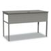 Winston Porter Shubhika Desk Wood/Metal in Gray | 29.5 H x 47.25 W x 23.75 D in | Wayfair BCAFA5048B4543C2914C4B1D3F28699C