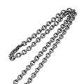 Vintage Black 925 Sterling Silver Anchor Chain Necklace Diamond-Cut Cable Link Chain for Men Women 4 mm 45 cm