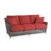 Braxton Culler Edisto Patio Sofa w/ Cushions Wicker/Rattan in Gray | 32 H x 75 W x 37 D in | Wayfair 416-011/6358-11