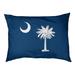 Tucker Murphy Pet™ Catalano South Carolina Flag Outdoor Dog Pillow Polyester in Blue | 14 H x 42.5 W x 32.5 D in | Wayfair