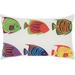 "Mina Victory Outdoor Pillows 6 Tropical Fish Multicolor Throw Pillows 14"" x 22"" - Nourison 798019046903"