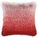 Mina Victory Illusion Red/Silver Shag Throw Pillow - Nourison TR011