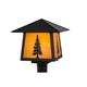 Meyda Lighting 14 Inch Tall 1 Light Outdoor Post Lamp - 156820