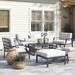 Lark Manor™ Analyssia Outdoor 8 Piece Sectional Seating Group w/ Cushions Metal in Gray | 33 H x 88 W x 33.5 D in | Wayfair